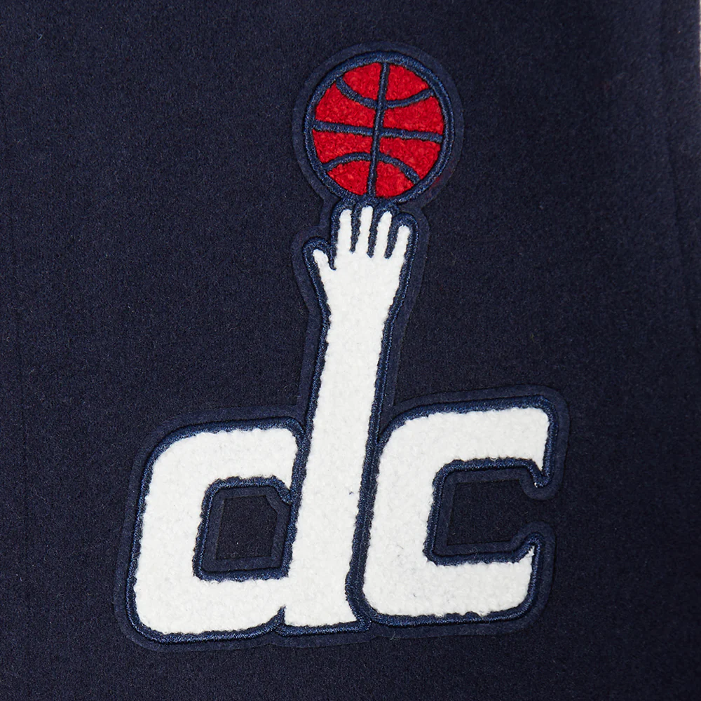 NBA WASHINGTON WIZARDS CLASSIC BIG BOYS WOOL VARSITY JACKET (MIDNIGHT NAVY/WHITE) - Image 5
