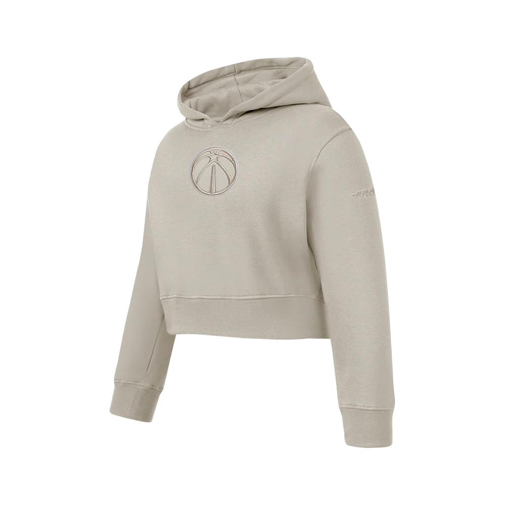 NBA WASHINGTON WIZARDS NEUTRAL BIG GIRLS FLC PO HOODIE (TAUPE) - Image 2