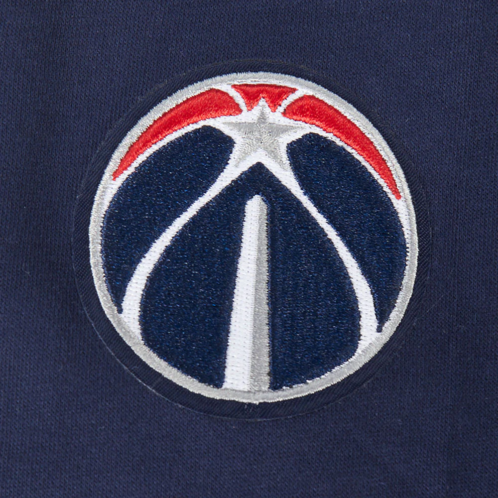 NBA WASHINGTON WIZARDS RETRO CLASSIC BIG GIRLS RIB FLEECE CREWNECK (MIDNIGHT NAVY/RED/MIDNIGHT NAVY) - Image 6
