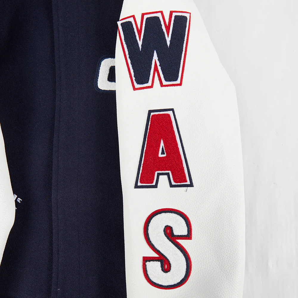 NBA WASHINGTON WIZARDS CLASSIC LITTLE BOYS WOOL VARSITY JACKET (MIDNIGHT NAVY/WHITE) - Image 8