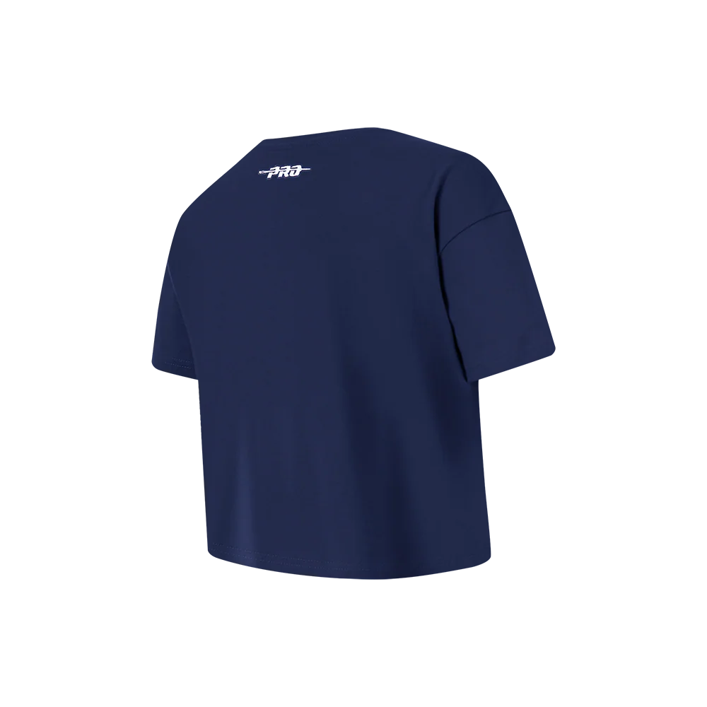 NBA WASHINGTON WIZARDS RETRO CLASSIC LITTLE GIRLS SHORT SLEEVE BOXY TEE (MIDNIGHT NAVY) - Image 4