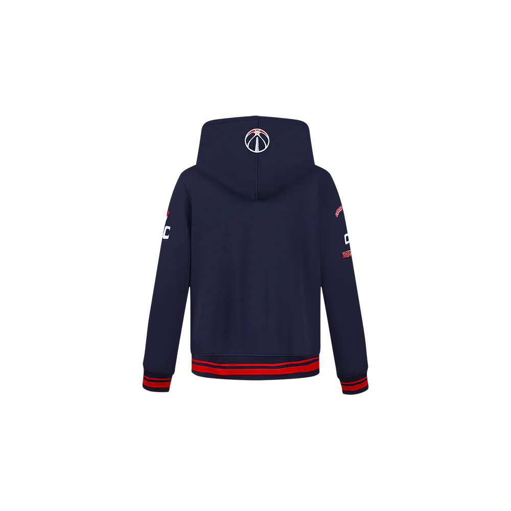 NBA WASHINGTON WIZARDS RETRO CLASSIC TODDLER BOYS RIB FLEECE PULLOVER HOODIE (MIDNIGHT NAVY/RED/MIDNIGHT NAVY) - Image 3