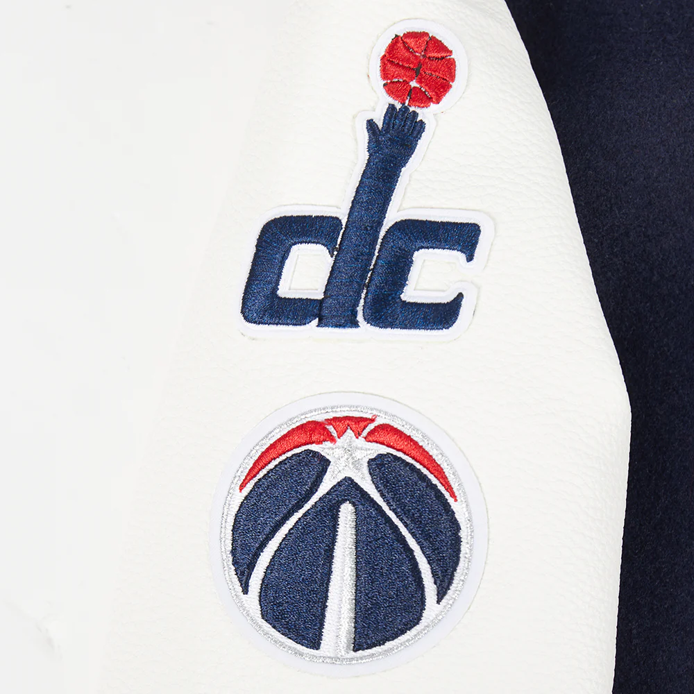 NBA WASHINGTON WIZARDS CLASSIC TODDLER BOYS WOOL VARSITY JACKET (MIDNIGHT NAVY/WHITE) - Image 8