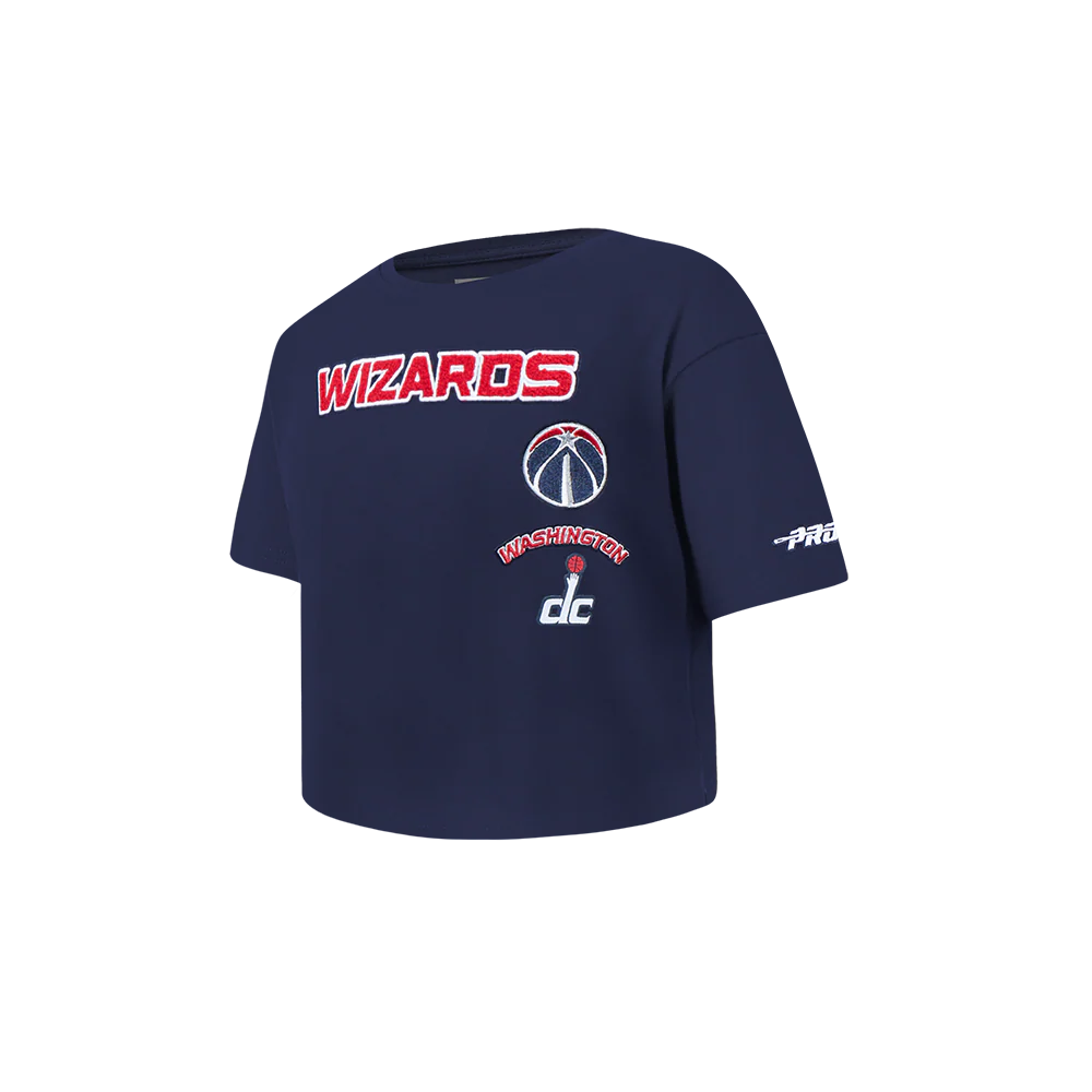 NBA WASHINGTON WIZARDS RETRO CLASSIC TODDLER GIRLS SHORT SLEEVE BOXY TEE (MIDNIGHT NAVY) - Image 2