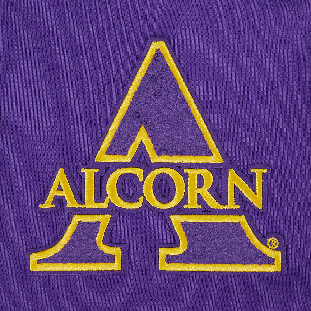 ALCORN STATE UNIVERSITY CLASSIC MEN'S FZ PO HOODIE (PURPLE) - Image 5