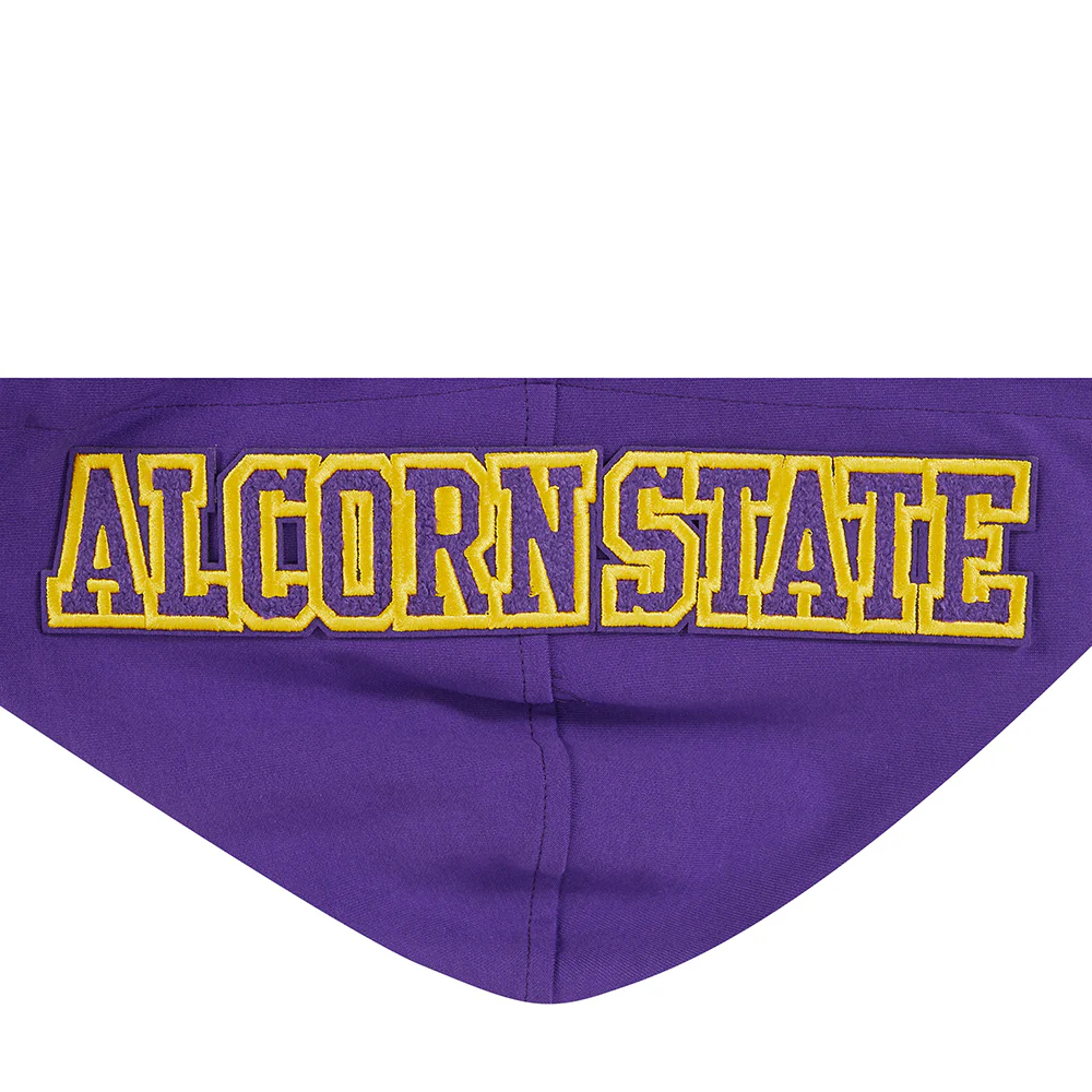 ALCORN STATE UNIVERSITY CLASSIC MEN'S FZ PO HOODIE (PURPLE) - Image 6