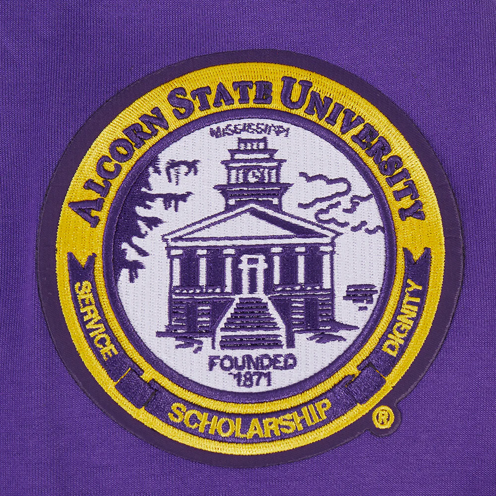 ALCORN STATE UNIVERSITY CLASSIC MEN'S FZ PO HOODIE (PURPLE) - Image 8