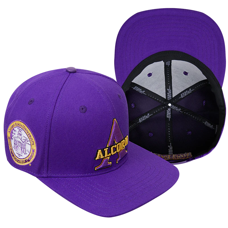 ALCORN STATE UNIVERSITY CLASSIC UNISEX WOOL SNAPBACK HAT (PURPLE) - Image 6