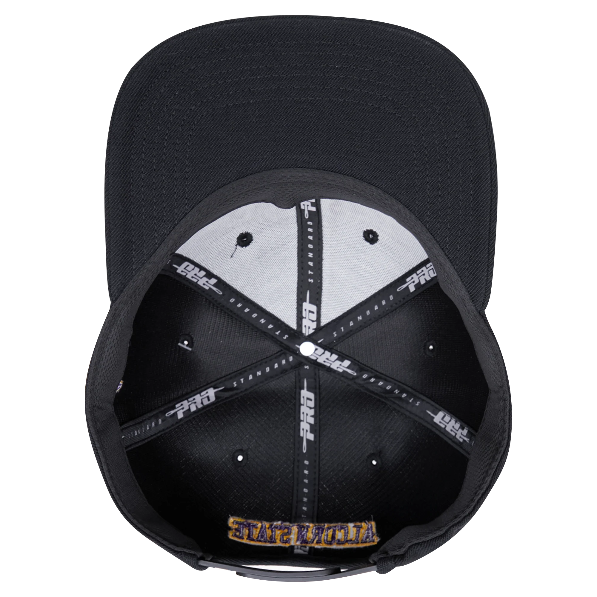 ALCORN STATE UNIVERSITY STACKED LOGO WOOL SNAPBACK HAT (BLACK) - Image 5