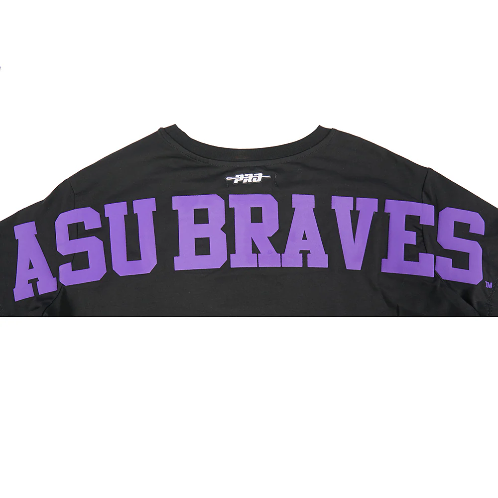 COLLEGE ALCORN STATE UNIVERSITY WINGSPAN WOMEN'S SJ BOXY TEE (BLACK) - Image 10