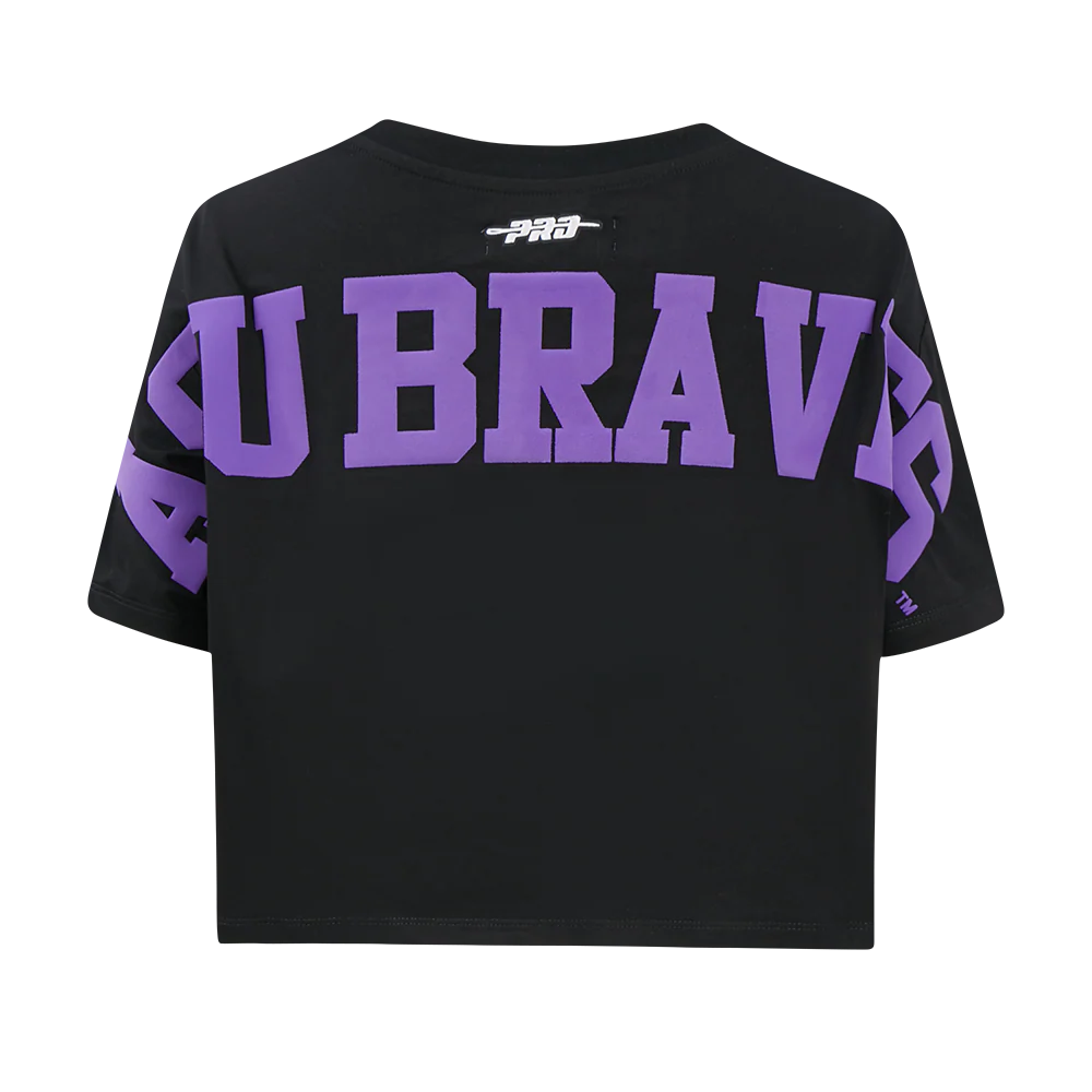 COLLEGE ALCORN STATE UNIVERSITY WINGSPAN WOMEN'S SJ BOXY TEE (BLACK) - Image 5