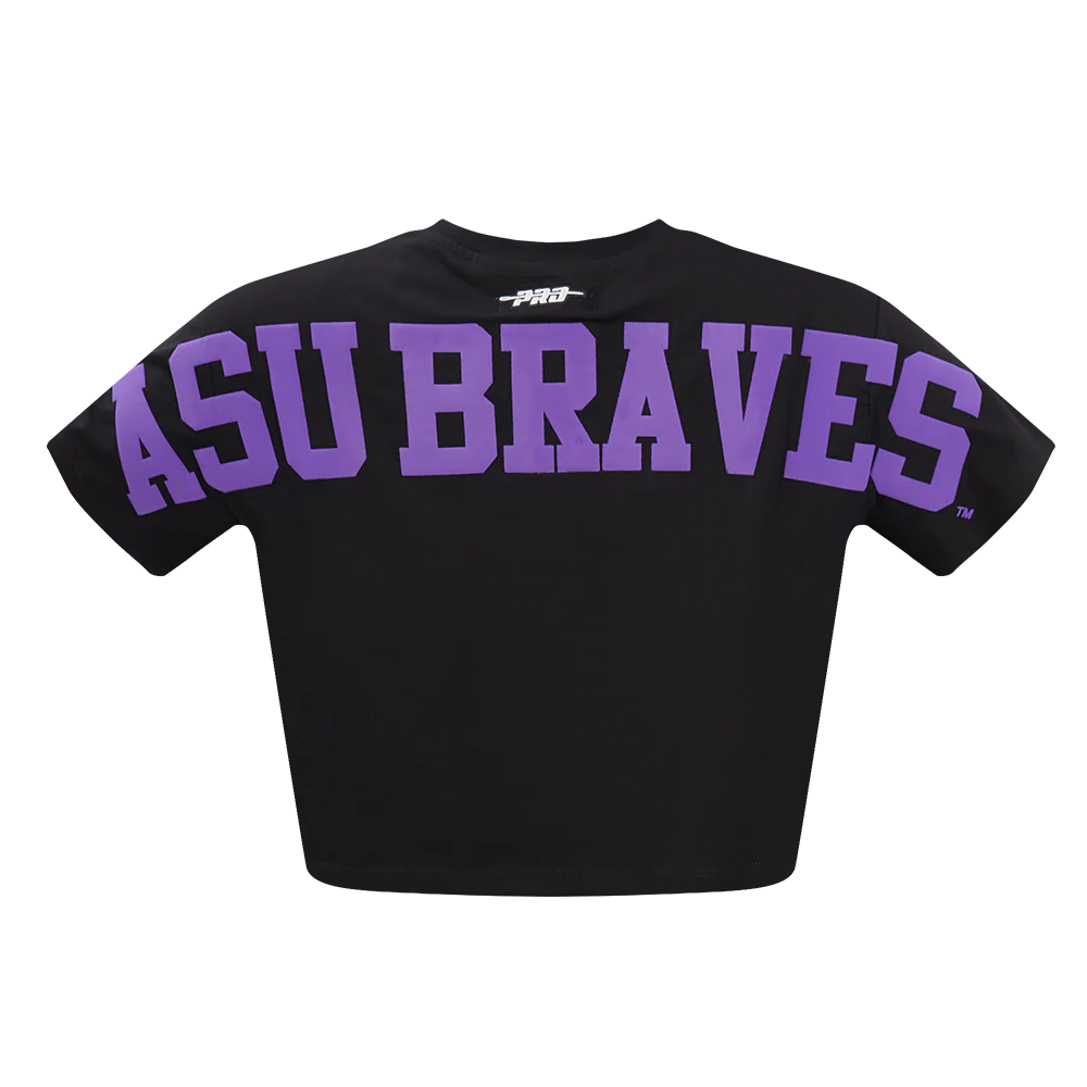 COLLEGE ALCORN STATE UNIVERSITY WINGSPAN WOMEN'S SJ BOXY TEE (BLACK) - Image 7
