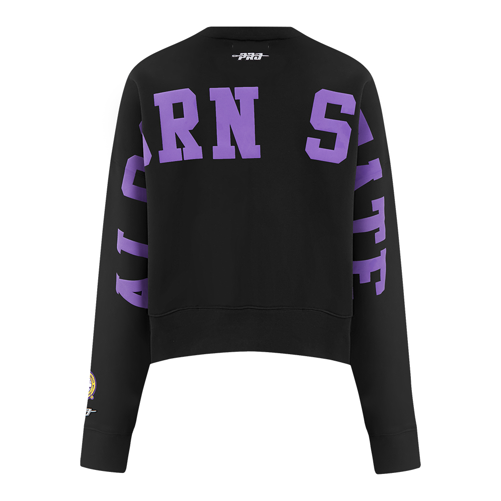 COLLEGE ALCORN STATE UNIVERSITY WINGSPAN WOMEN'S FLC CREWNECK (BLACK) - Image 5