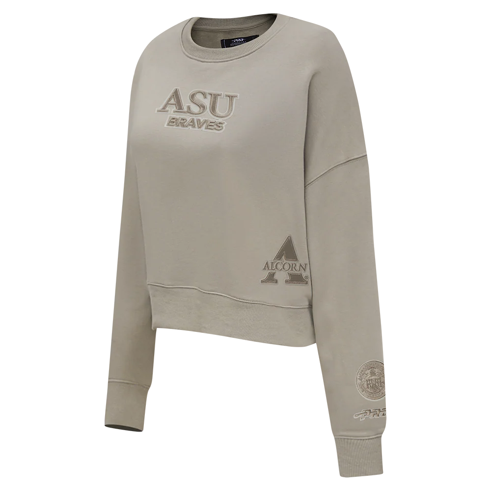 COLLEGE ALCORN STATE UNIVERSITY WINGSPAN WOMEN'S FLC CREWNECK (TAUPE) - Image 4