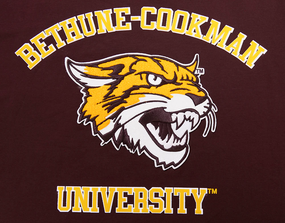 BETHUNE-COOKMAN UNIVERSITY CLASSIC MEN'S STACKED LOGO TEE (WINE) - Image 4