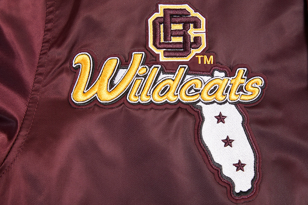 BETHUNE-COOKMAN UNIVERSITY HOMECOMING RIB MEN'S SATIN JACKET (WINE) - Image 6