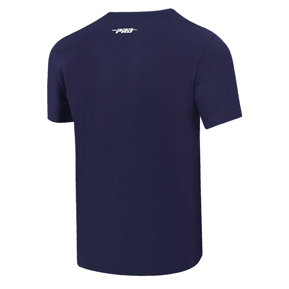 BOSTON UNIVERSITY CLASSIC STACKED LOGO SINGLE JERSEY TEE (MIDNIGHT NAVY) - Image 4