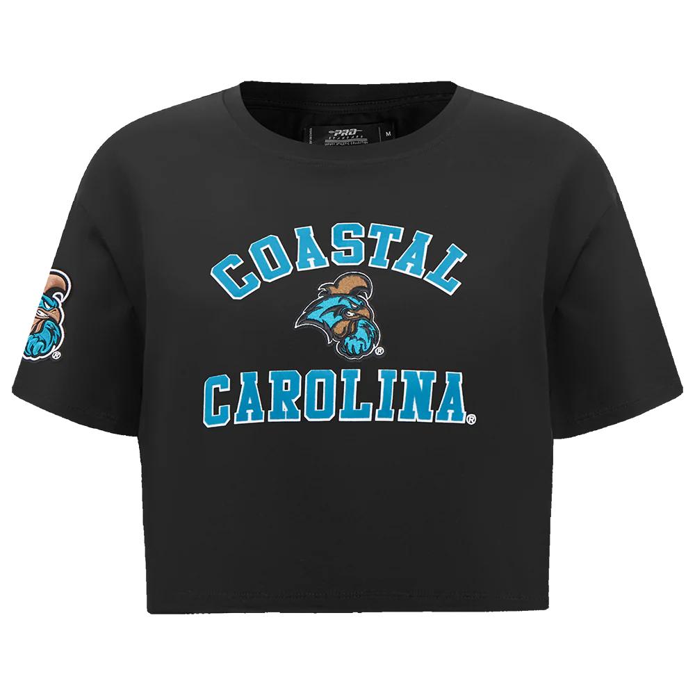 COLLEGE COASTAL CAROLINA UNIVERSITY CLASSIC WOMEN'S SJ BOXY TEE (BLACK) - Image 5