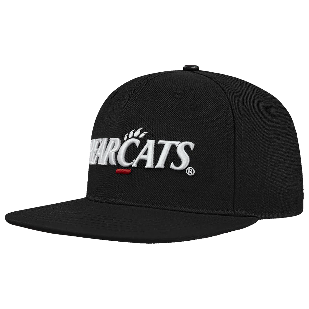 UNIVERSITY OF CINCINNATI CLASSIC UNISEX STACKED LOGO WOOL SNAPBACK (BLACK) - Image 2