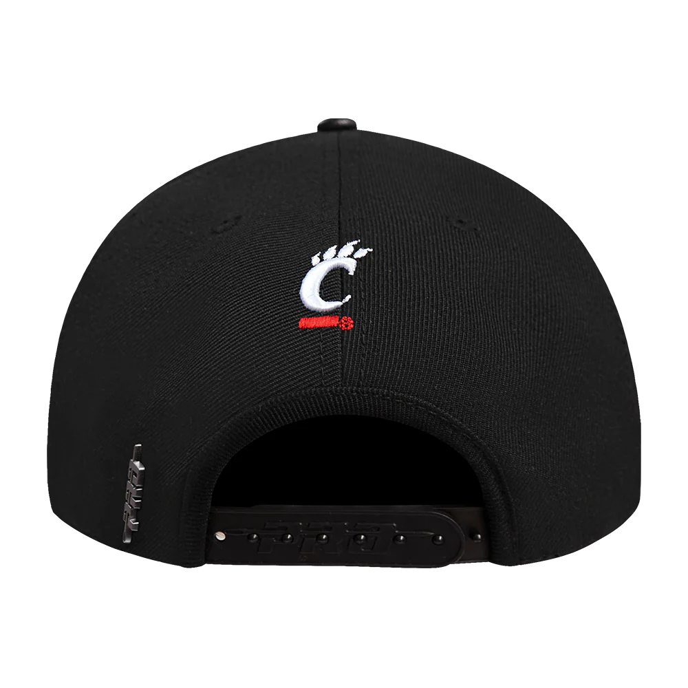 UNIVERSITY OF CINCINNATI CLASSIC UNISEX STACKED LOGO WOOL SNAPBACK (BLACK) - Image 4
