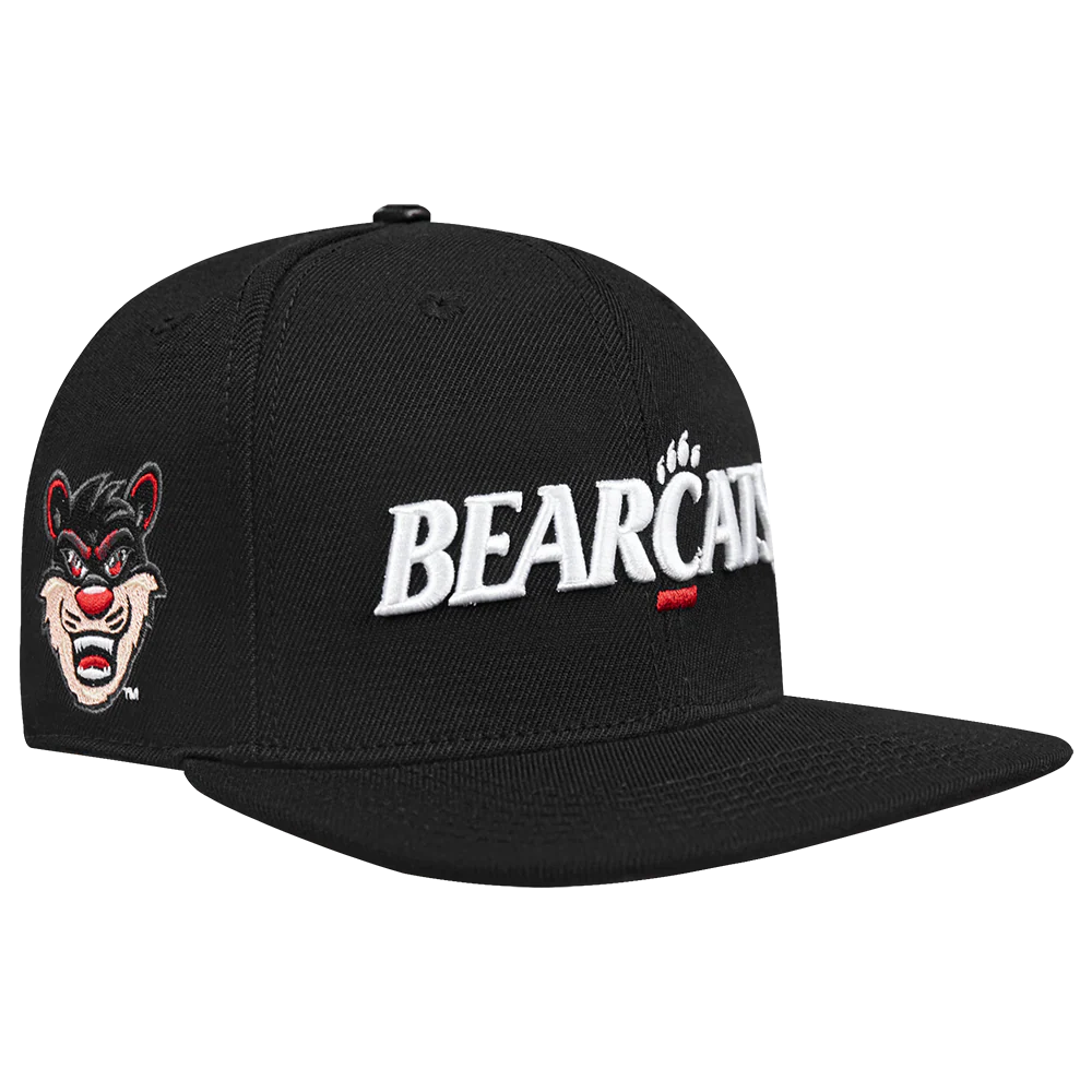 UNIVERSITY OF CINCINNATI CLASSIC UNISEX STACKED LOGO WOOL SNAPBACK (BLACK) - Image 5