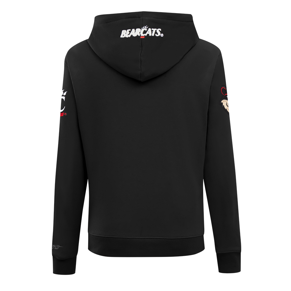 COLLEGE UNIVERSITY OF CINCINNATI CLASSIC WOMEN'S FLC PO HOODIE (BLACK) - Image 5