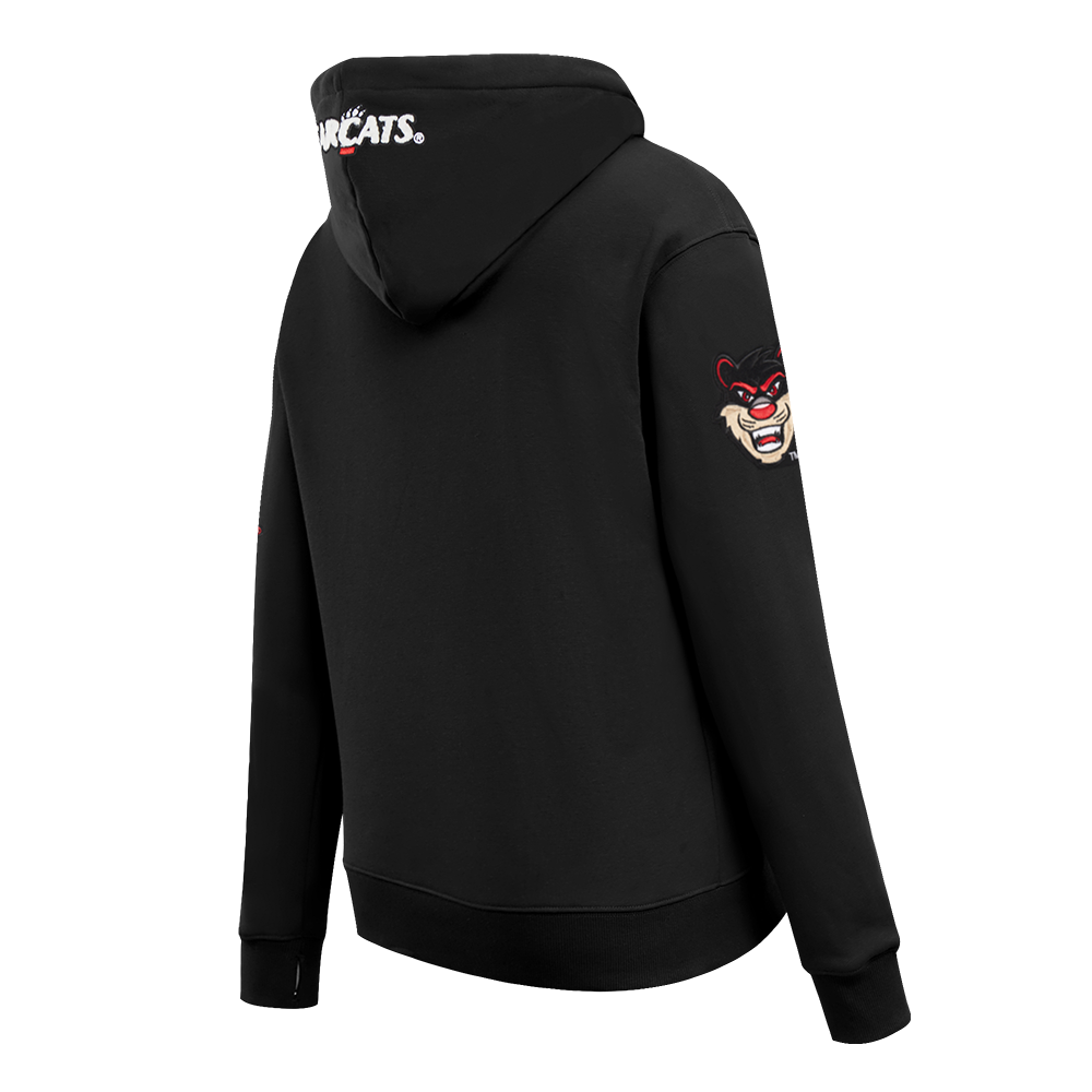 COLLEGE UNIVERSITY OF CINCINNATI CLASSIC WOMEN'S FLC PO HOODIE (BLACK) - Image 6
