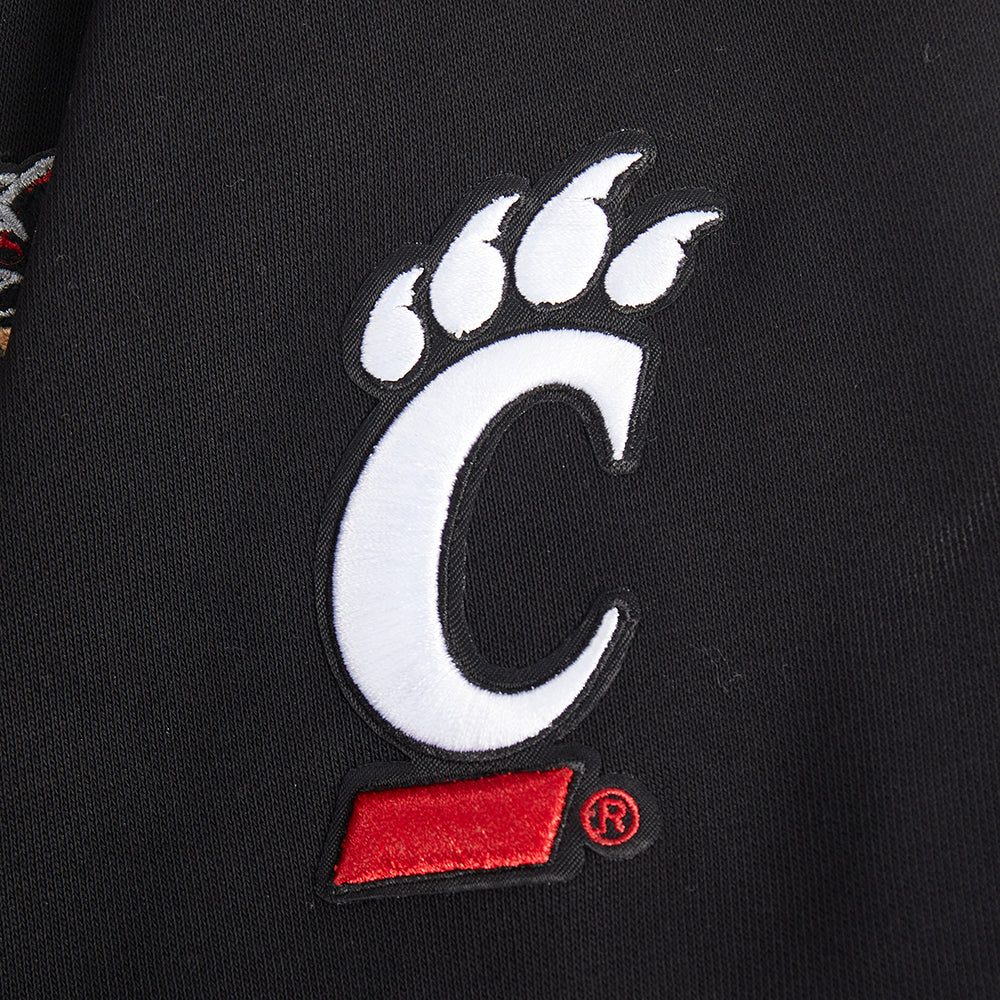 COLLEGE UNIVERSITY OF CINCINNATI CLASSIC WOMEN'S FLC PO HOODIE (BLACK) - Image 8
