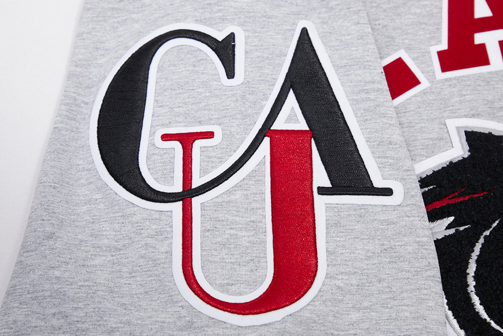 CLARK ATLANTA UNIVERSITY CLASSIC MEN'S STACKED LOGO TEE (HEATHER GREY) - Image 8
