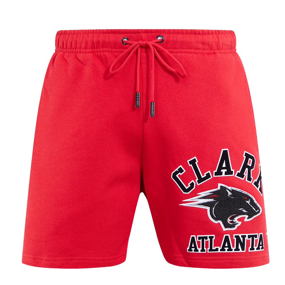 CLARK ATLANTA UNIVERSITY CLASSIC MEN'S STACKED LOGO SHORT (RED) - Image 2