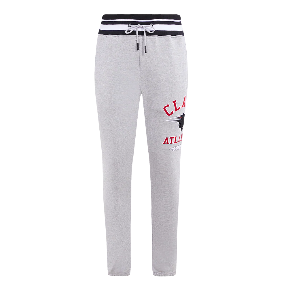 CLARK ATLANTA UNIVERSITY CLASSIC MEN'S STACKED LOGO SWEATPANT (HEATHER GRAY/BLACK) - Image 2