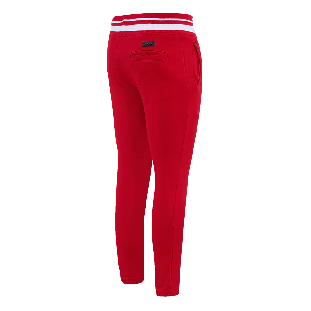CLARK ATLANTA UNIVERSITY CLASSIC MEN'S STACKED LOGO SWEATPANT (RED) - Image 3