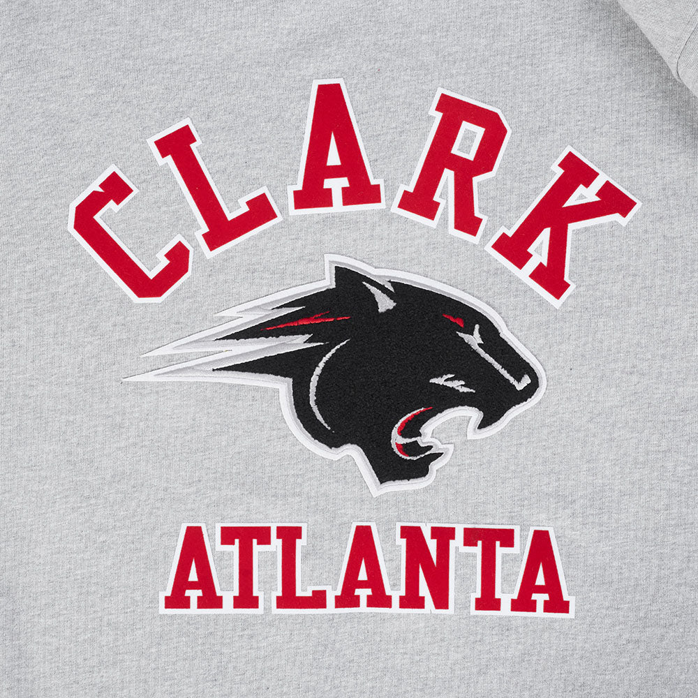 CLARK ATLANTA UNIVERSITY CLASSIC MEN'S STACKED LOGO CREWNECK (HEATHER GRAY/BLACK) - Image 5