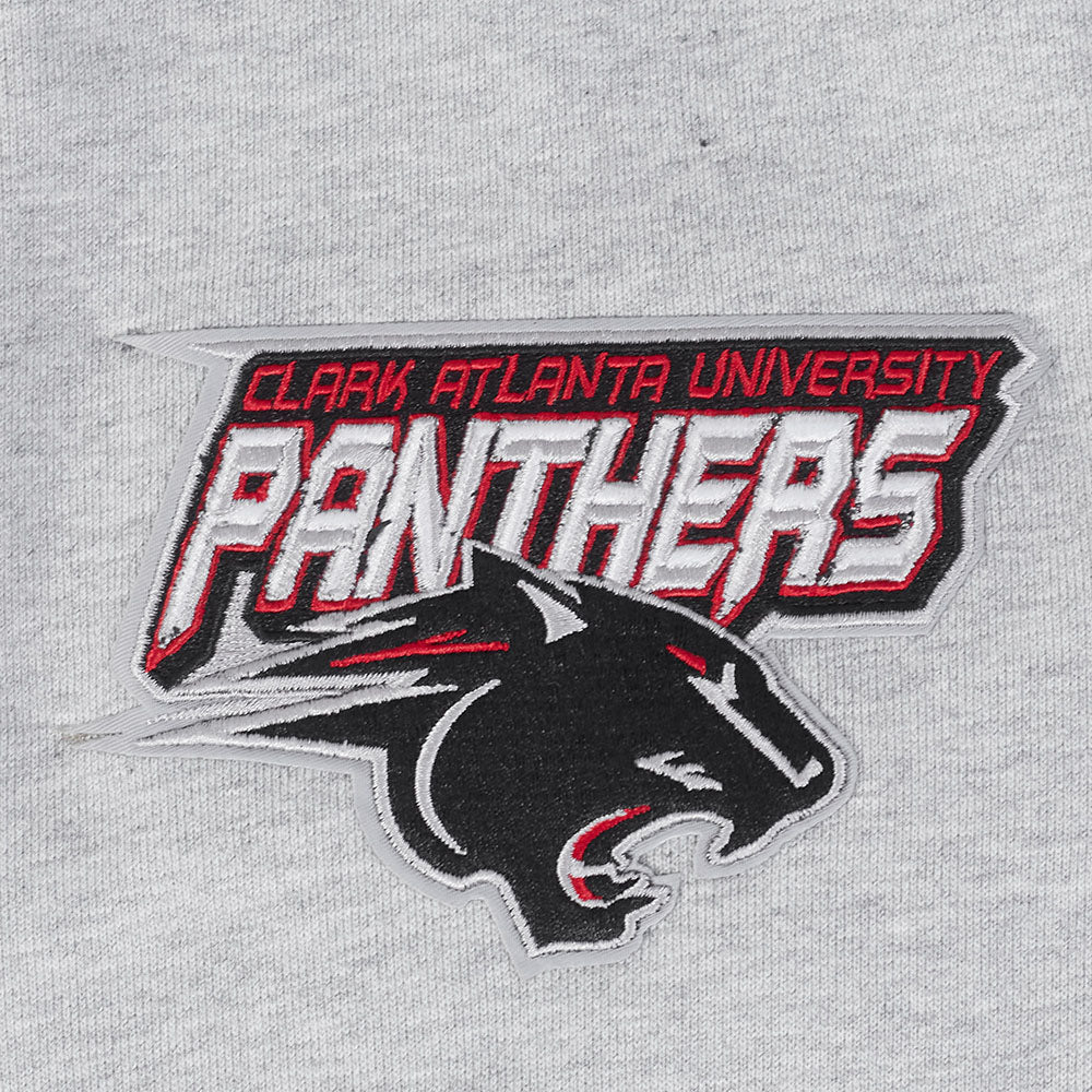 CLARK ATLANTA UNIVERSITY CLASSIC MEN'S STACKED LOGO CREWNECK (HEATHER GRAY/BLACK) - Image 6
