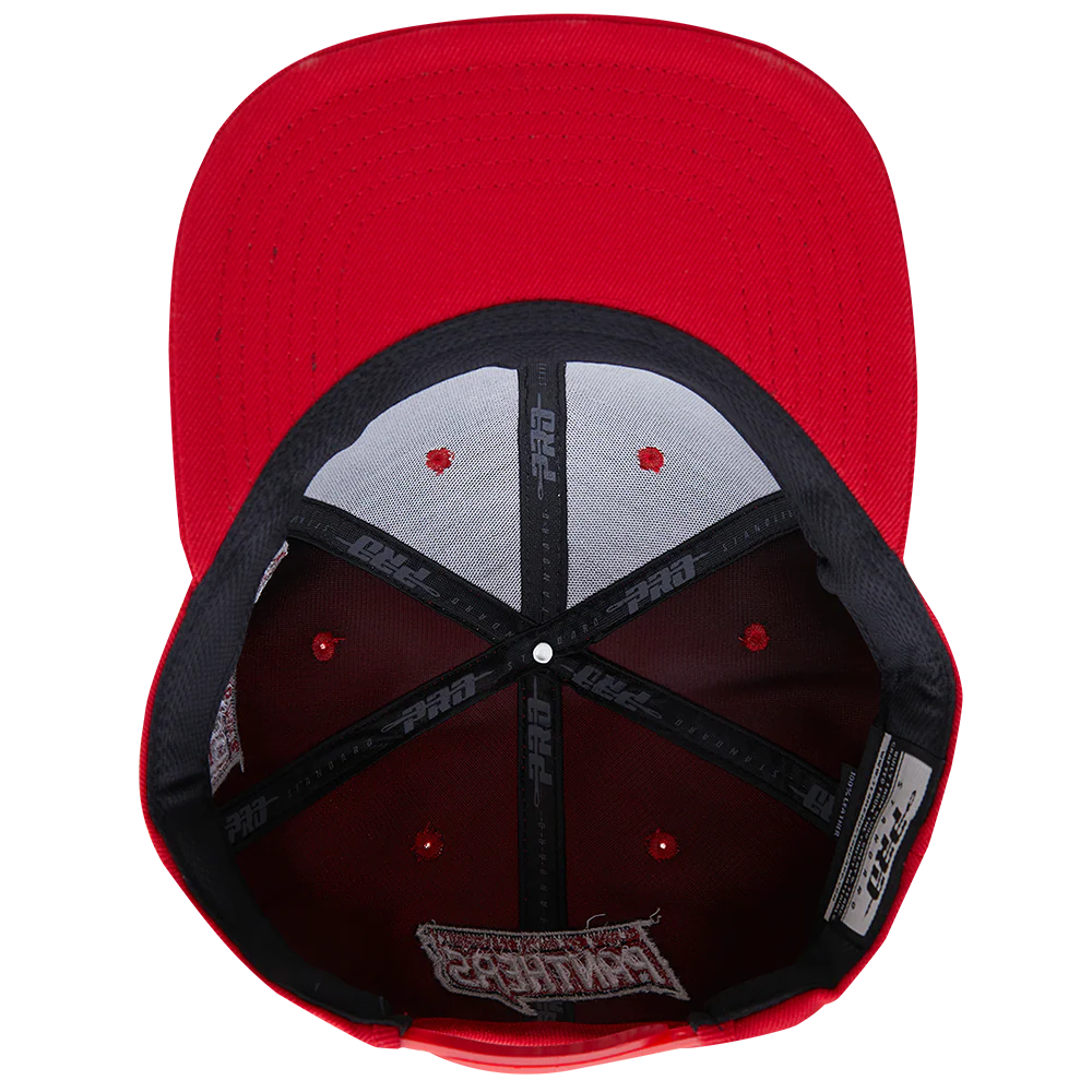 CLARK ATLANTA UNIVERSITY CLASSIC UNISEX STACKED LOGO WOOL SNAPBACK (RED) - Image 6