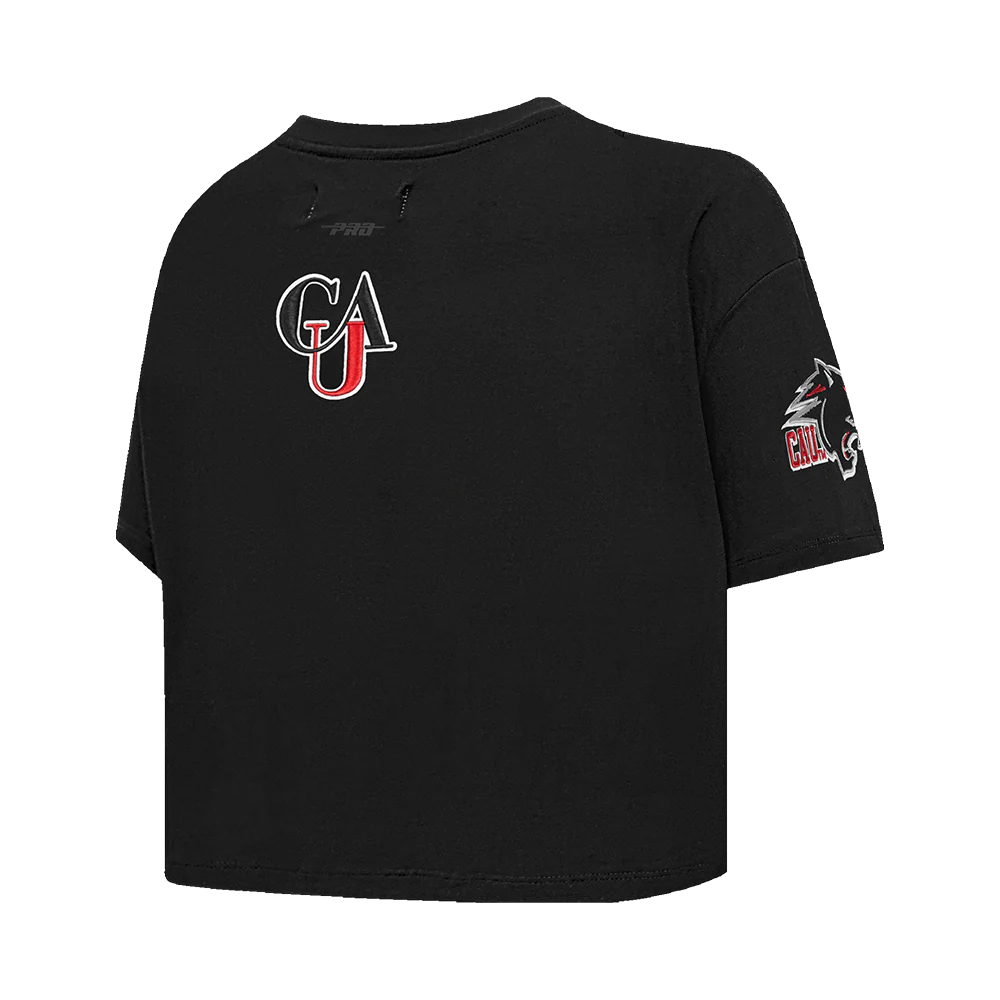 CLARK ATLANTA UNIVERSITY CLASSIC WOMEN'S SINGLE JERSEY BOXY TEE (BLACK) - Image 6