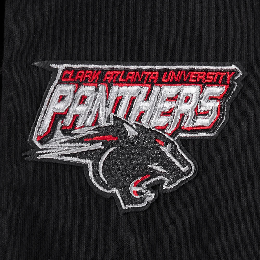 CLARK ATLANTA UNIVERSITY CLASSIC FLEECE RIB CROPPED PULLOVER HOODIE (BLACK/RED/BLACK) - Image 8