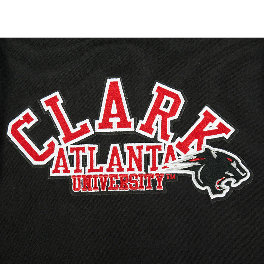 COLLEGE CLARK ATLANTA UNIVERSITY CLASSIC WOMEN'S FLC PO HOODIE (BLACK) - Image 11