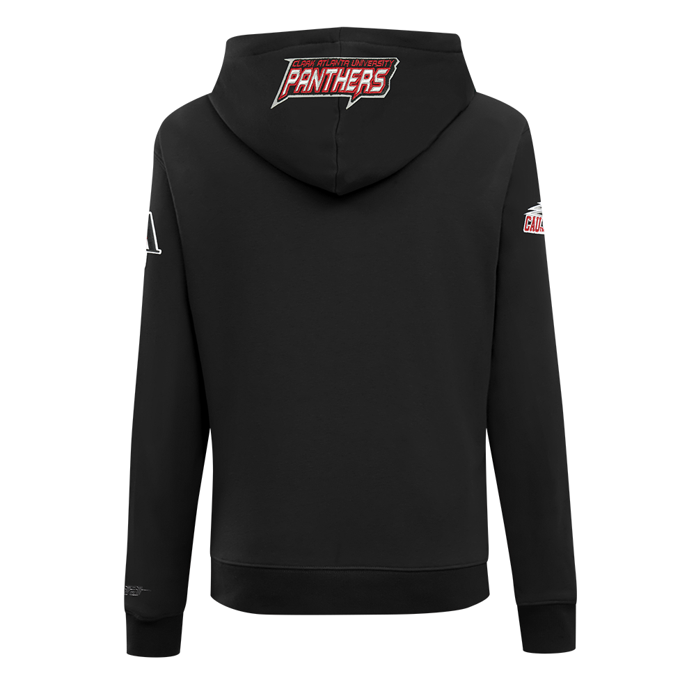 COLLEGE CLARK ATLANTA UNIVERSITY CLASSIC WOMEN'S FLC PO HOODIE (BLACK) - Image 7