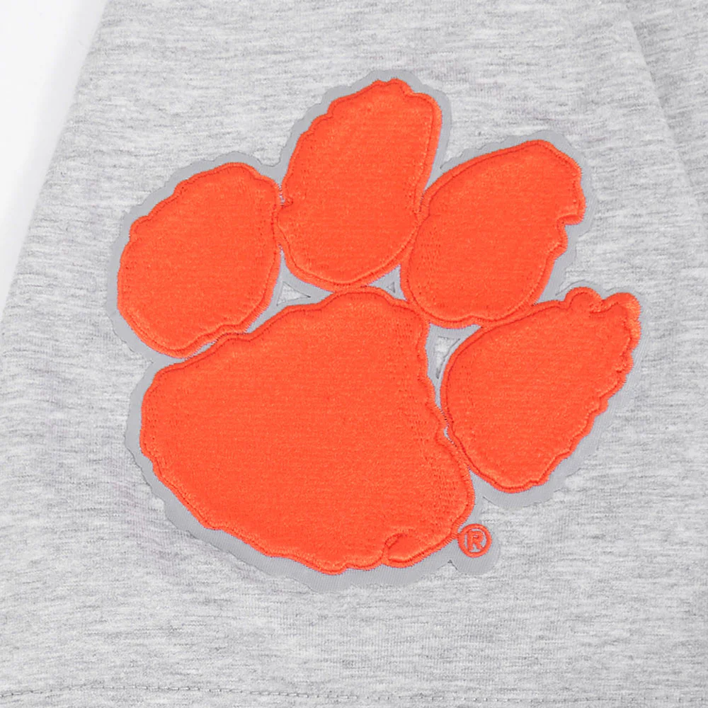 CLEMSON UNIVERSITY CLASSIC MEN'S STACKED LOGO TEE (HEATHER GREY) - Image 9