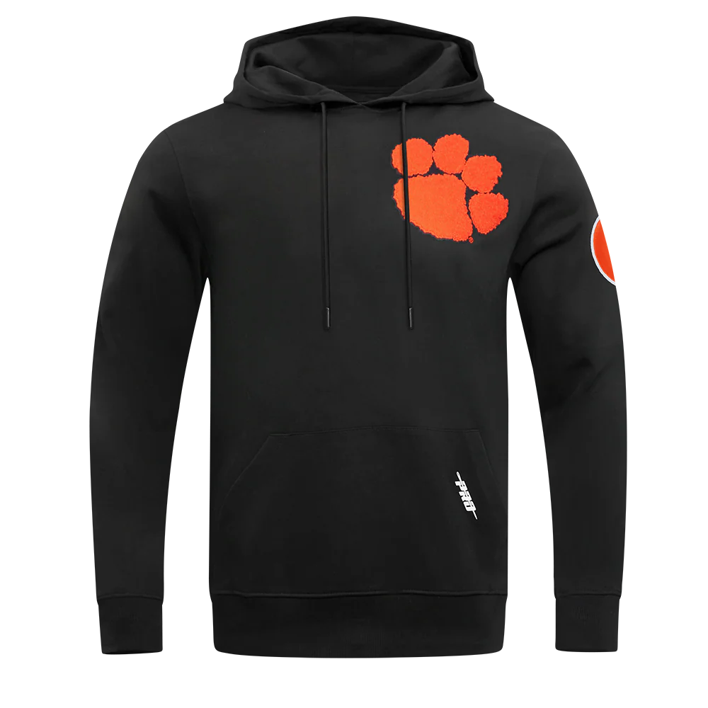 CLEMSON UNIVERSITY CLASSIC MEN'S PULLOVER HOODIE (BLACK) - Image 3
