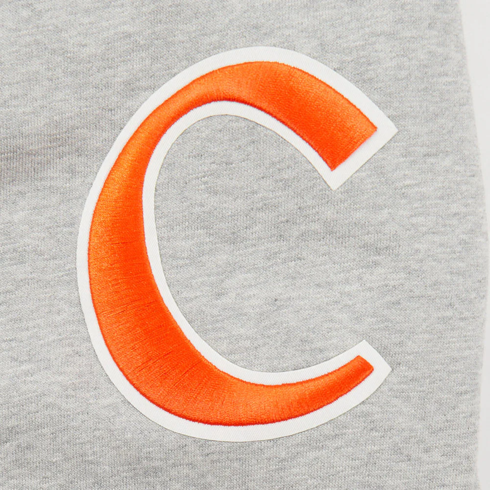 CLEMSON UNIVERSITY CLASSIC MEN'S STACKED LOGO CREWNECK (HEATHER GRAY/BLACK) - Image 7