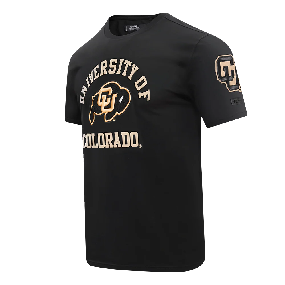 UNIVERSITY OF COLORADO CLASSIC MEN'S STACKED LOGO TEE (BLACK) - Image 4