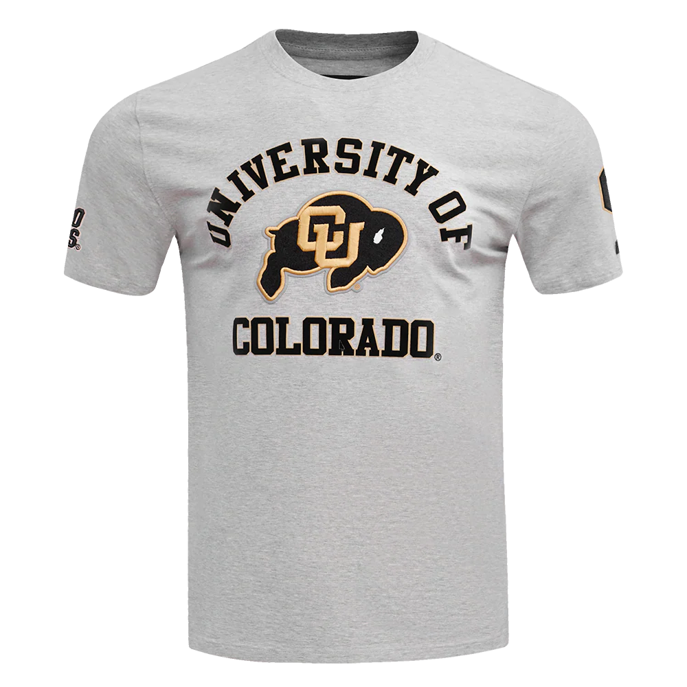 UNIVERSITY OF COLORADO CLASSIC MEN'S STACKED LOGO TEE (HEATHER GREY) - Image 3