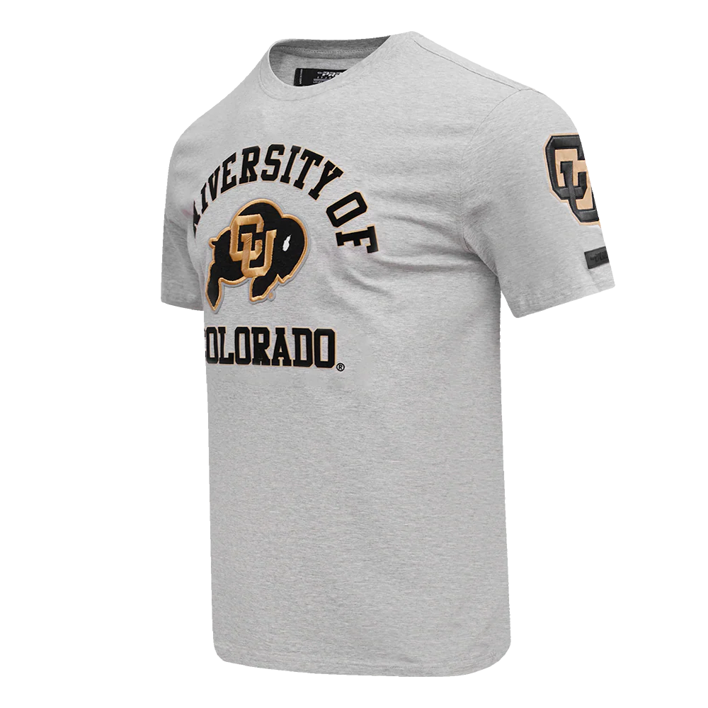 UNIVERSITY OF COLORADO CLASSIC MEN'S STACKED LOGO TEE (HEATHER GREY) - Image 4