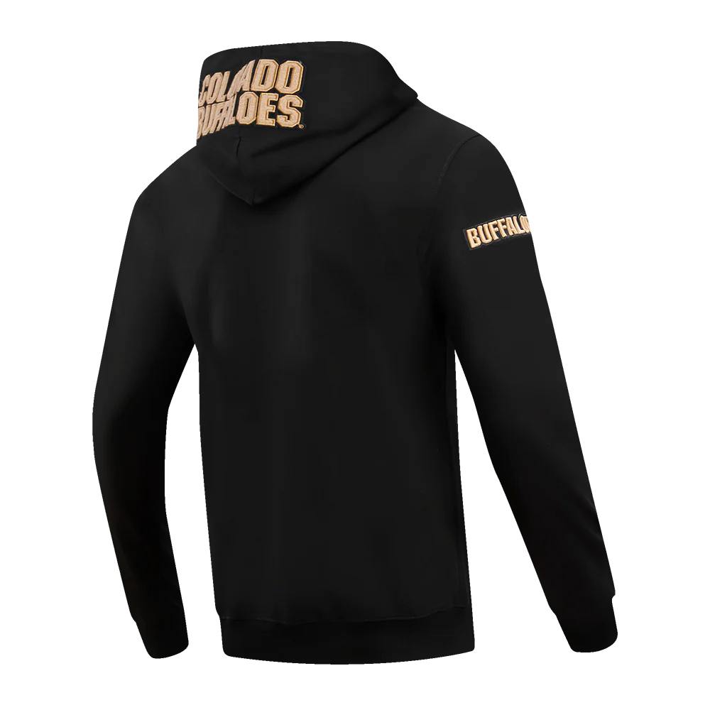 UNIVERSITY OF COLORADO CLASSIC MEN'S FULL ZIP PULLOVER HOODIE (BLACK) - Image 3