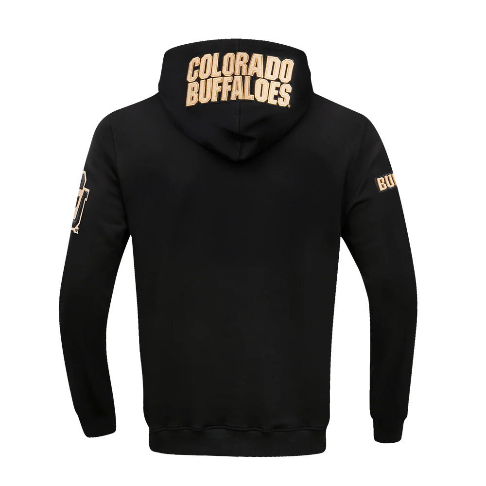 UNIVERSITY OF COLORADO CLASSIC MEN'S FULL ZIP PULLOVER HOODIE (BLACK) - Image 4