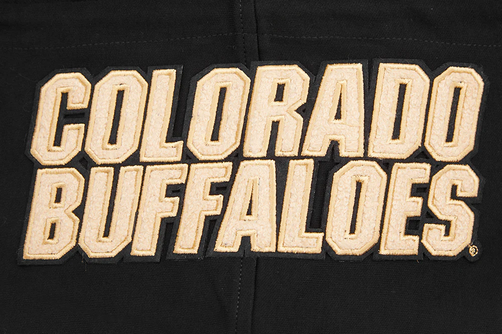 UNIVERSITY OF COLORADO CLASSIC MEN'S FULL ZIP PULLOVER HOODIE (BLACK) - Image 5