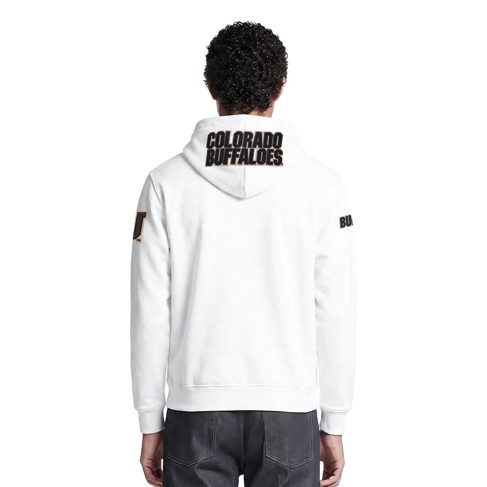 UNIVERSITY OF COLORADO CLASSIC MEN'S FULL ZIP PULLOVER HOODIE (WHITE) - Image 2