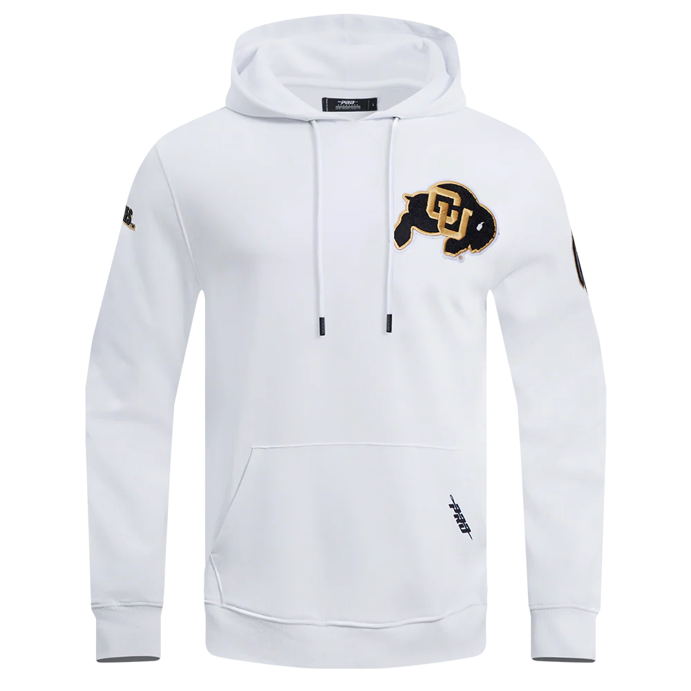 UNIVERSITY OF COLORADO CLASSIC MEN'S PULLOVER HOODIE (WHITE)
